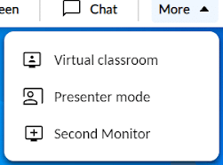 more options menu for faculty