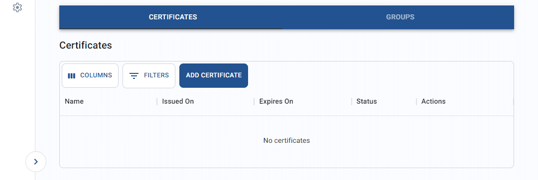 adding an SSO certificate