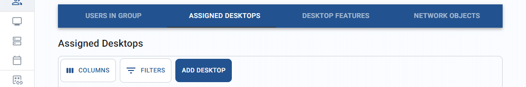 desktops assigned to the group