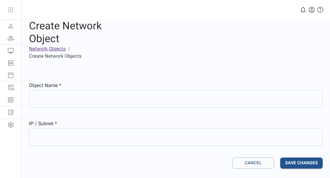 create network objects