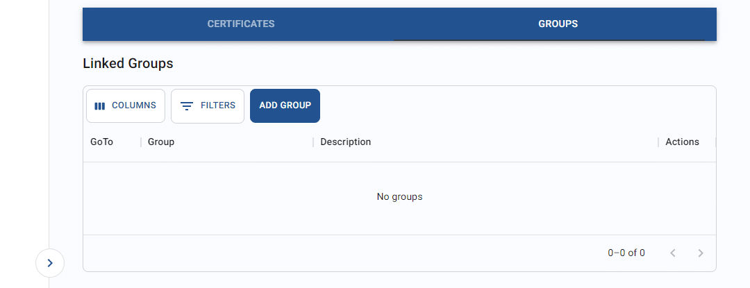 linking a group to an SSO domain