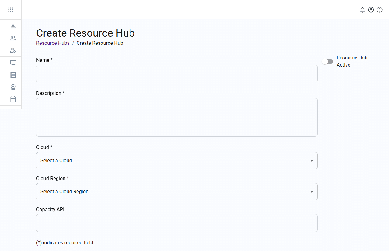 create resource hub screen