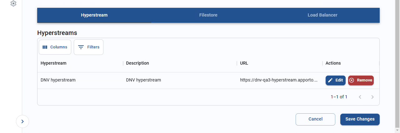 hyperstream tab for a resource hub